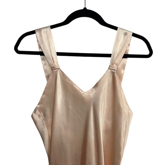 Vintage Ruffle Slip Dress Victoria’s Secret Blush Pink Satin Size S - Picture 2 of 7
